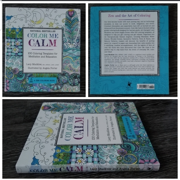 Zen Coloring Book set of 2,  Color Me HAPPY & CLAM - Picture 4 of 5